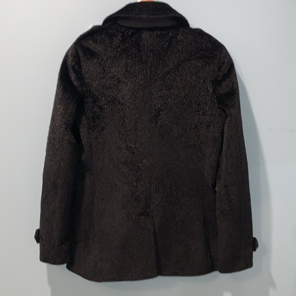 Gryphon Faux Fur Fuzzy Coat Holiday Peacock Size Small - Picture 9 of 11